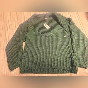 Express sweater dark green size xl